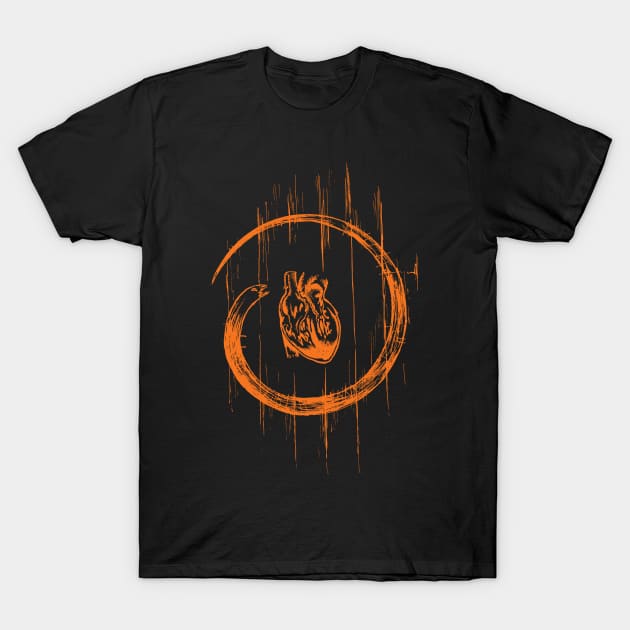 Snake Heart T-Shirt by Abstract